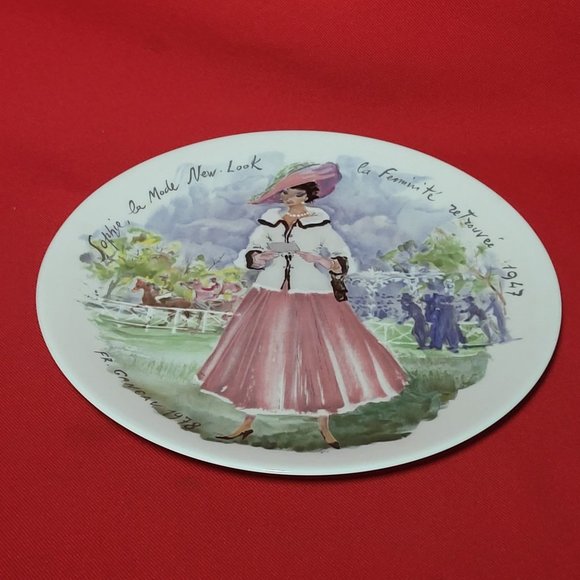 VTG 1978 D’Arceau Limoges Collectors Plate Sophie La Mode New Look La Feminite Z - Picture 4 of 10